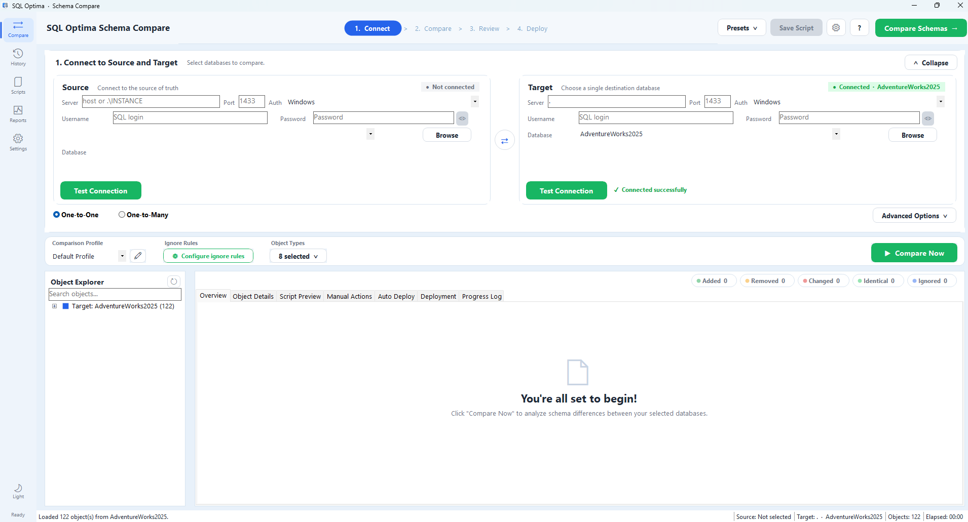 Schema Compare screenshot